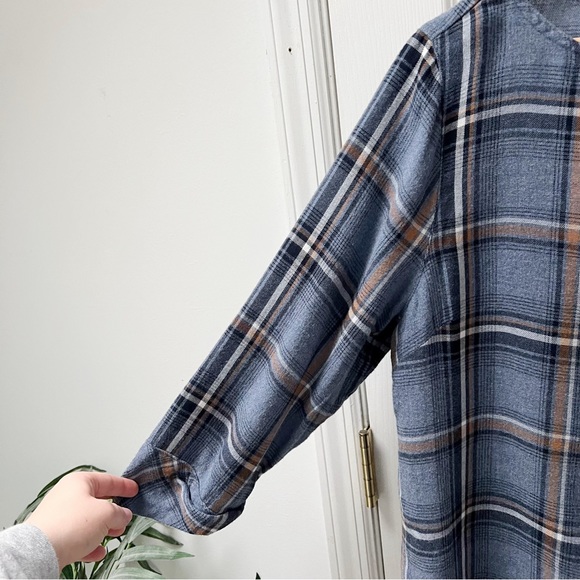 J. Jill Plaid Pullover Top in Blue - Picture 4 of 7